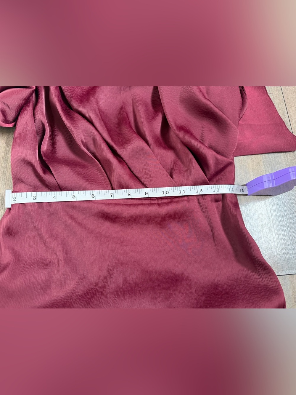 One-Shoulder Burgundy Maxi Dress with Long Sleeve - Picture 4 of 16